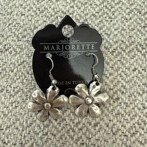 Silver Floral Earrings